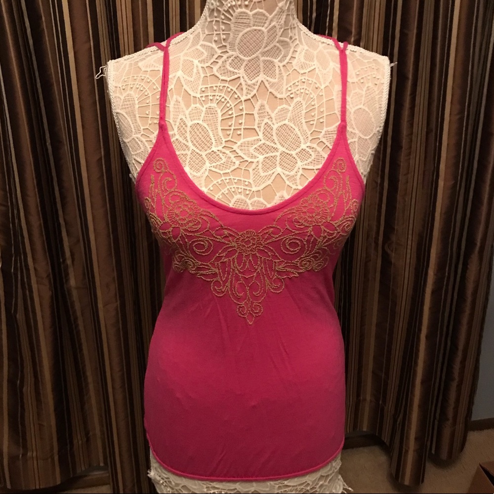 Sexy gold & pink tank top